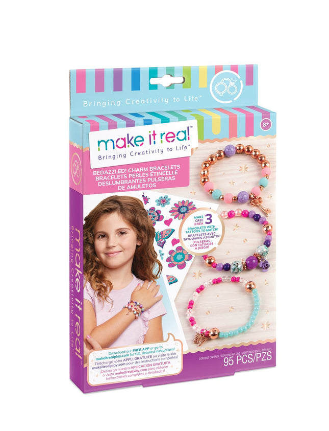 Make It Real Charm Bracelets Kit de bricolage « Créativité florissante »