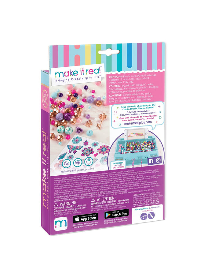 Make It Real Charm Bracelets Kit de bricolage « Créativité florissante »