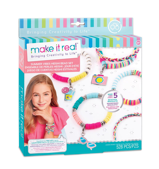 Make It Real Ensemble de bracelets à faire soi-même "Summer Vibes Heishi Bead"