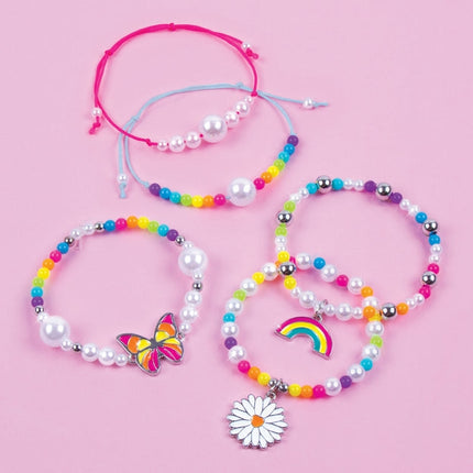 Make It Real Ensemble de bijoux à bricoler soi-même, bracelets au trésor arc-en-ciel