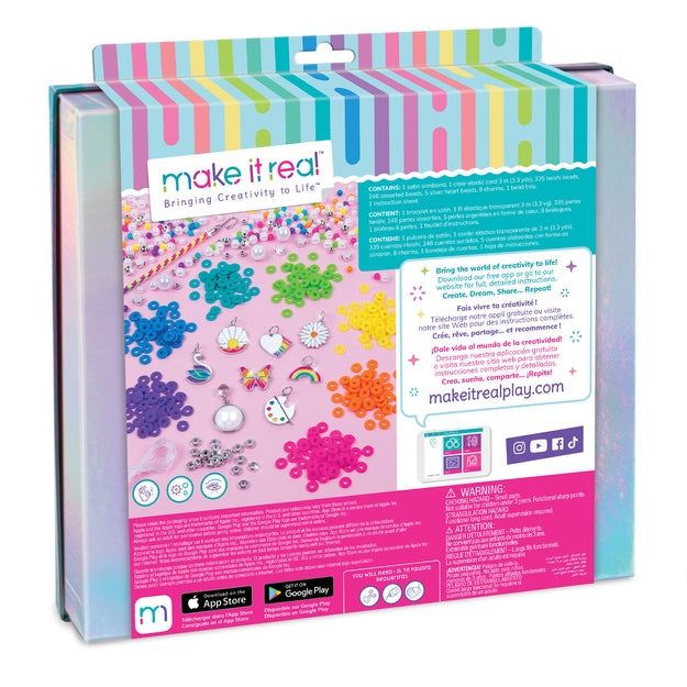 Make It Real Ensemble de bijoux DIY arc-en-ciel et perles