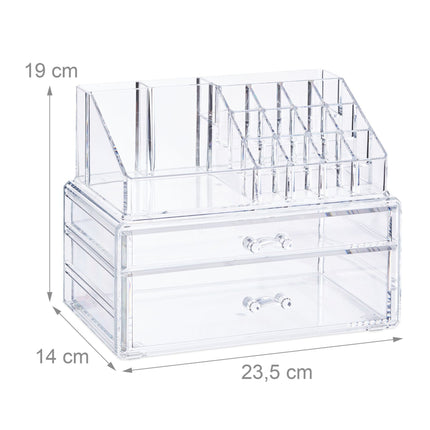 Organisateur de maquillage avec 2 tiroirs