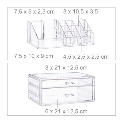 Organisateur de maquillage avec 2 tiroirs