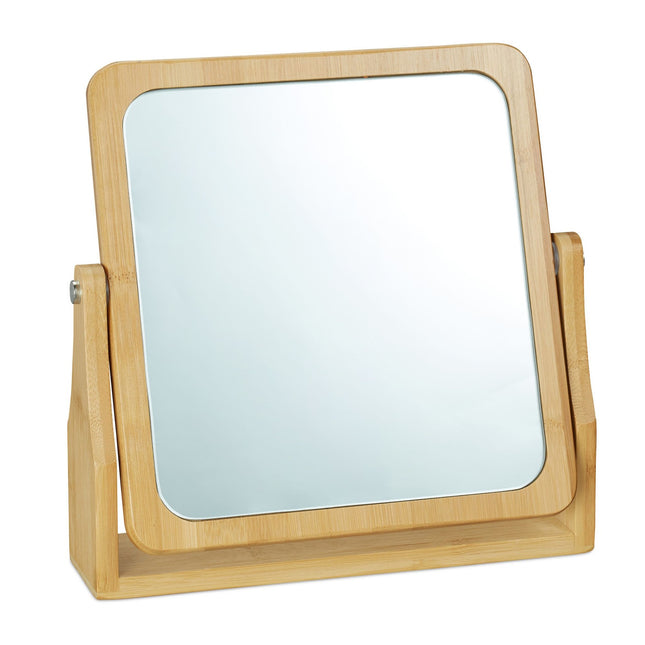 Miroir de maquillage en bambou