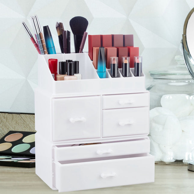 Rangement de maquillage en acrylique avec 21 compartiments