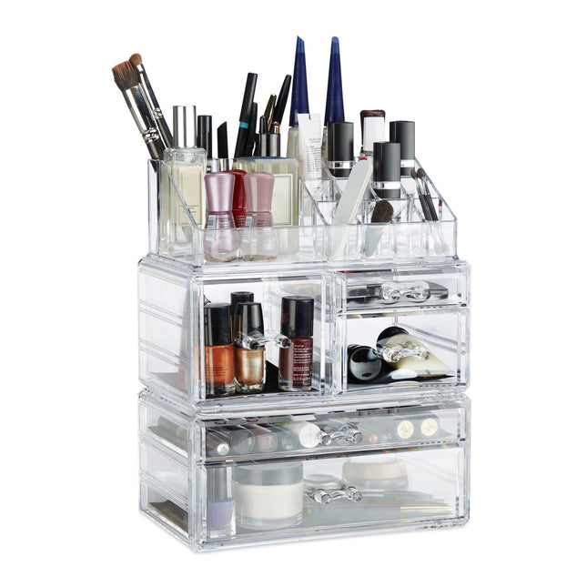 Rangement de maquillage en acrylique avec 21 compartiments