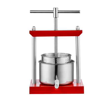 Manual Fruit Wine Press 2L, Stainless Steel, T-Handle