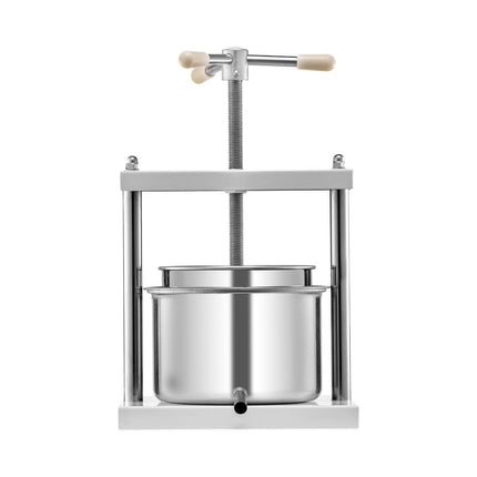 Manual Fruit Wine Press 5L, Dual Stainless Steel Barrels