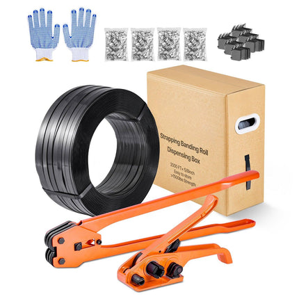 Manual PET Strapping Kit 5/8 in, 610 m, 600 Seals