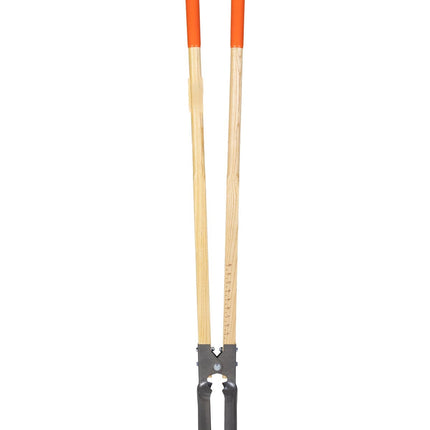 Manual Post Hole Digger, 57.5 In, Wood Handle, Depth Scale