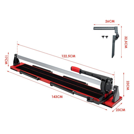 Manuelle Fliesenschneidemaschine, 120cm, 0-60° einstellbarer Winkel