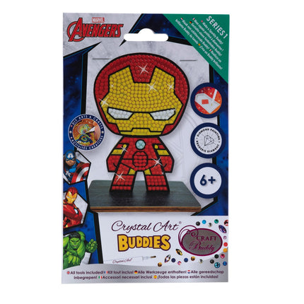 Ensemble d'art Marvel avec cristaux, Iron Man