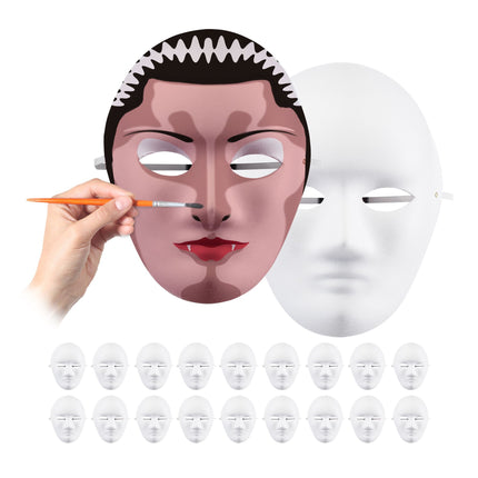 Lot de 20 masques blancs