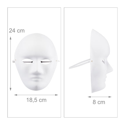 Lot de 20 masques blancs