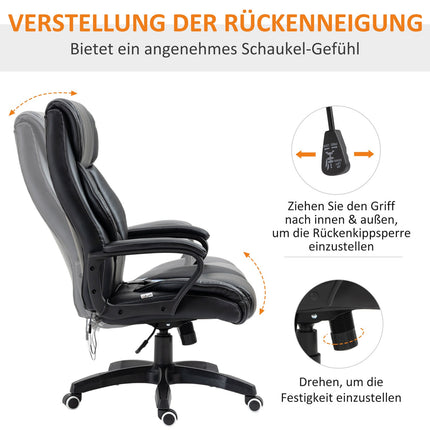 Ergonomischer Gaming-Stuhl mit verstellbarer Höhe und 6 Vibrationspunkten