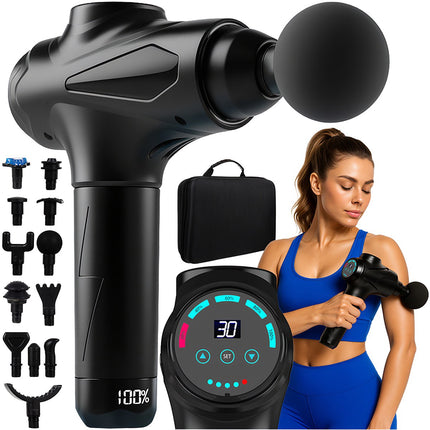 Massage Gun with 30 Levels and 12 Tips