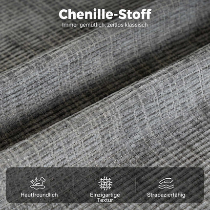 Fauteuil de massage inclinable avec fonction chauffante, appui-tête réglable, gris
