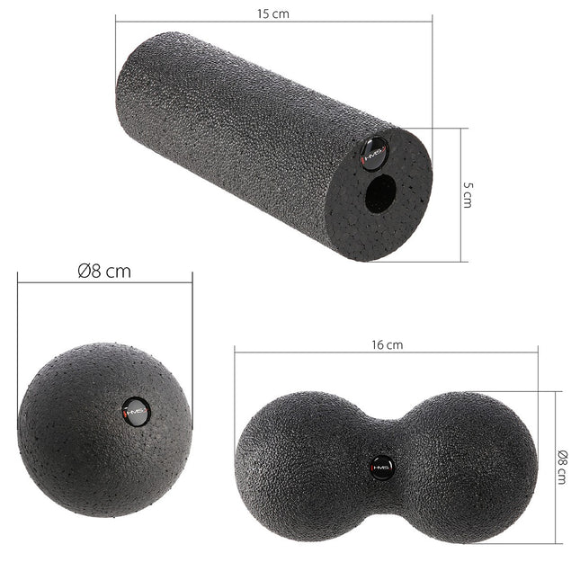 Ensemble de rouleaux et de balles de massage - 3 pièces
