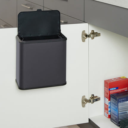 Poubelle de salle de bain mate, 5 L - Suspendue ou à poser