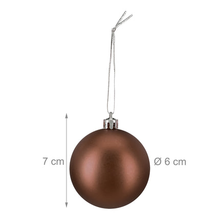 Mattes Weihnachtsbaumkugel-Set, 100-teilig