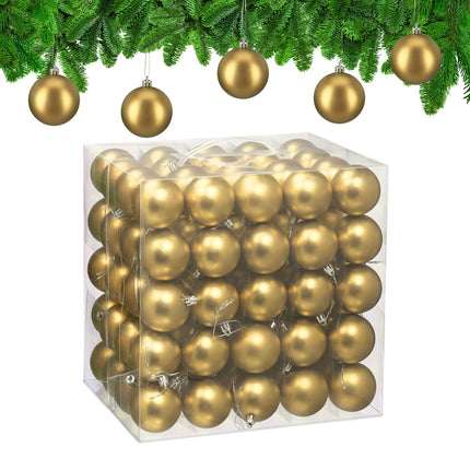 Ensemble de boules de Noël mates, 100 pièces
