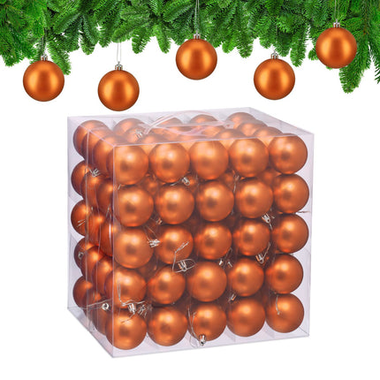 Ensemble de boules de Noël mates, 100 pièces