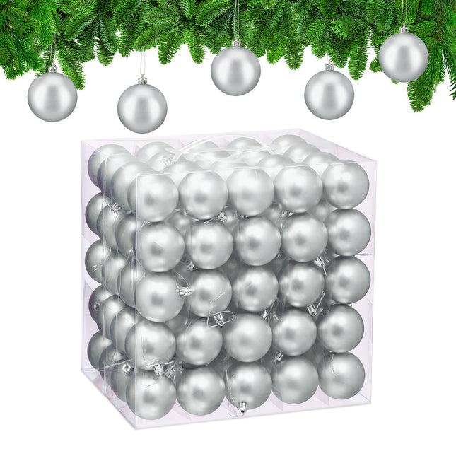 Weihnachtskugel-Set, matt – 100-teilig