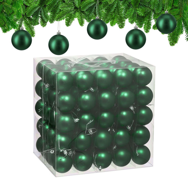 Mattes Weihnachtskugel-Set – 100 Stück