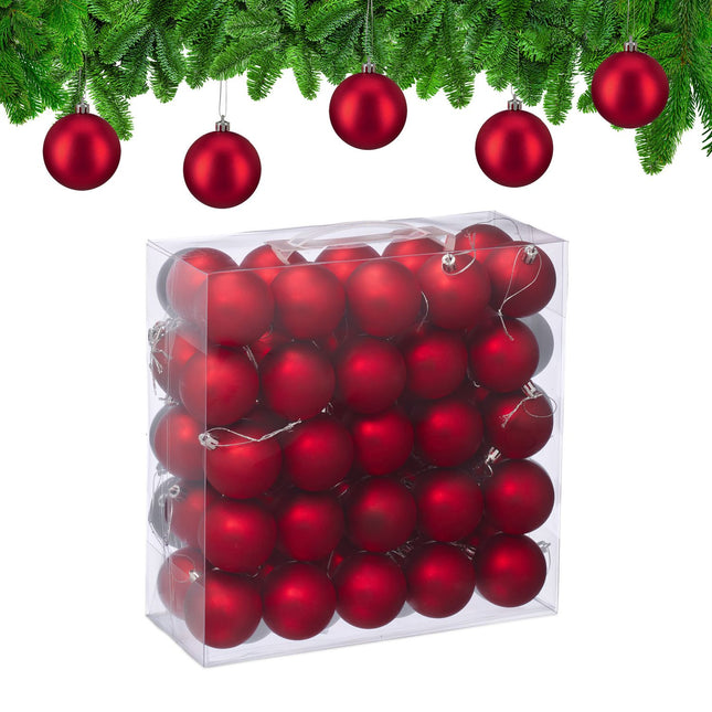 Weihnachtskugel-Set matt, 50 Stück
