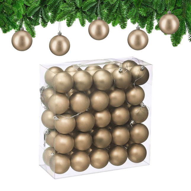 Mattes Weihnachtsbaumkugel-Set, 50 Stück
