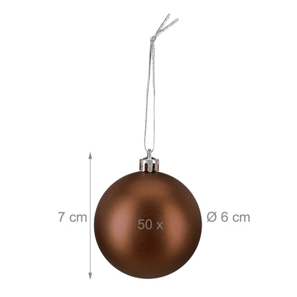 Weihnachtskugeln Set matt, 50 Stück
