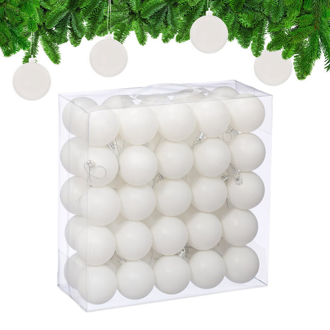 Mattes Weihnachtsbaumkugel-Set, 50-teilig