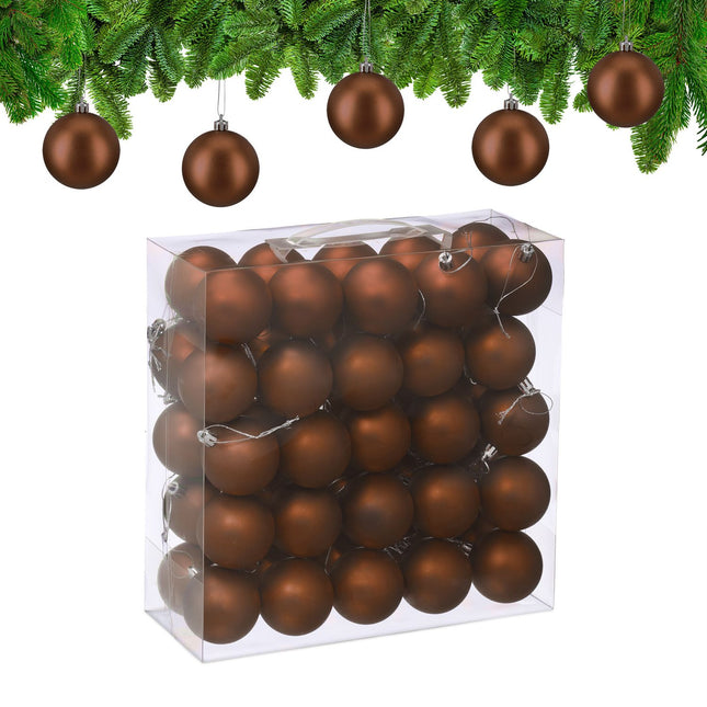Weihnachtskugeln Set matt, 50 Stück