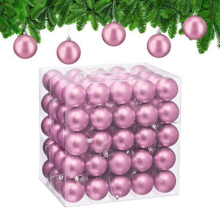 Mattes Weihnachtsbaumkugel-Set, 100-teilig