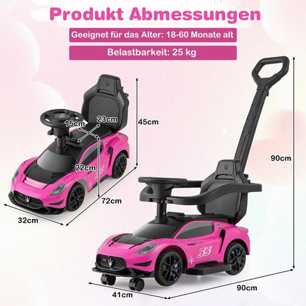 Véhicule porteur Mazerati avec barre de protection et amp; Barre de poussée rose