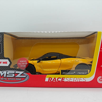 Modèle réduit de McLaren 765 LT moulé sous pression, échelle 1:31, voiture de collection