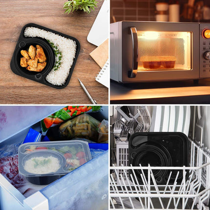 Boîtes de préparation de repas 24 pièces 2 compartiments