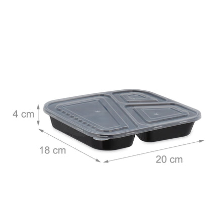 Meal-Preparation-Boxen 24 Sets 3 Fächer