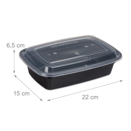 Boîtes de préparation de repas à 1 compartiment - 24 pièces