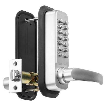 Mechanical Keyless Door Lock, 14-Key, Waterproof Handle