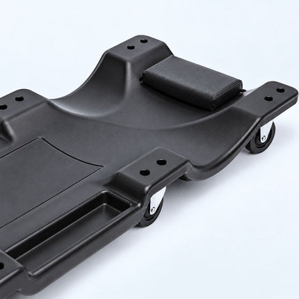 Mechanic's Creeper 150 kg with Padded Headrest, 6 Castors, Black