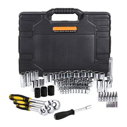 Mechanics Tool Set, 121-Piece SAE-Metric, 3-Drive Case