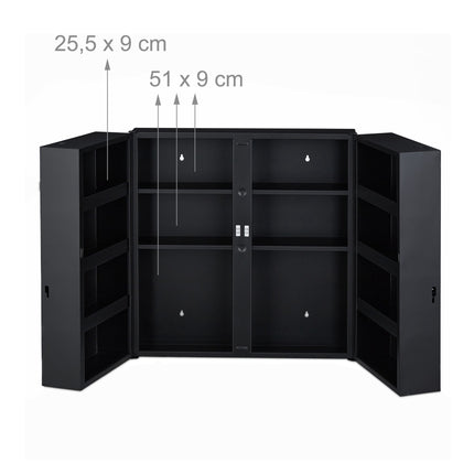 Armoire à pharmacie XXL en anthracite