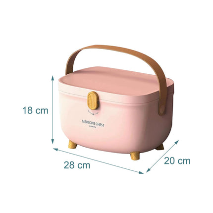 Boîte de rangement pour médicaments - Grand compartiment, plateau à 3 sections