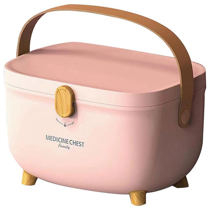 Boîte de rangement pour médicaments - Grand compartiment, plateau à 3 sections