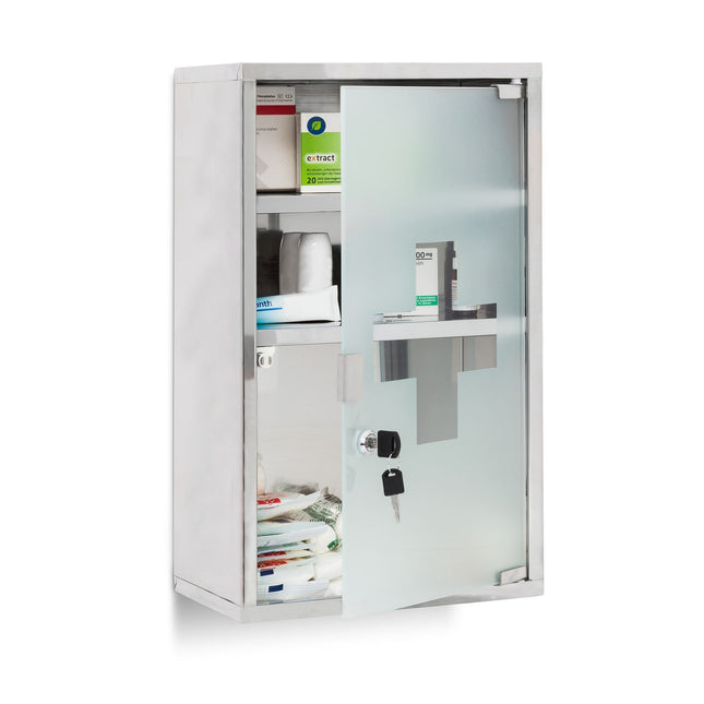 Medikamentenschrank EMERGENCY Edelstahl XL