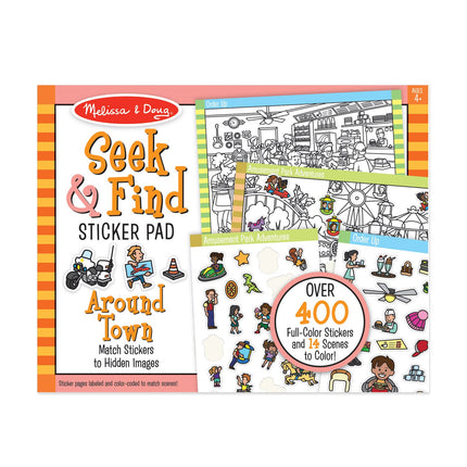 Melissa & Doug Bloc d'autocollants Cherche et trouve - Autour de la ville