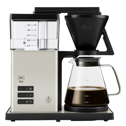 Cafetière à filtre Melitta One pour 10 tasses avec filtre 1x4, blanc crème