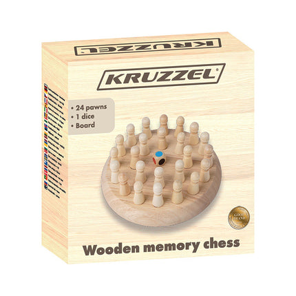 Jeu d'échecs Memory - Plateau en bois, 24 pions