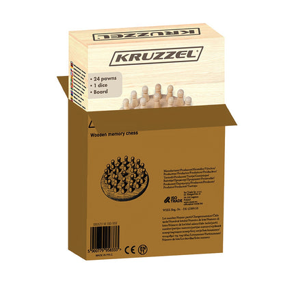 Jeu d'échecs Memory - Plateau en bois, 24 pions